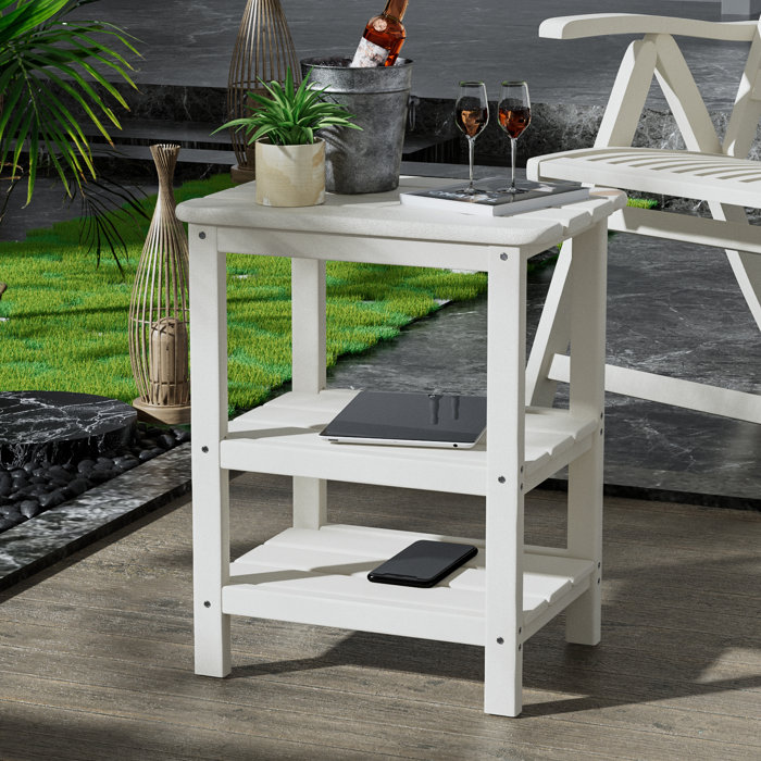 Red Barrel Studio® Outdoor HDPE Side Table Patio Table & Reviews Wayfair